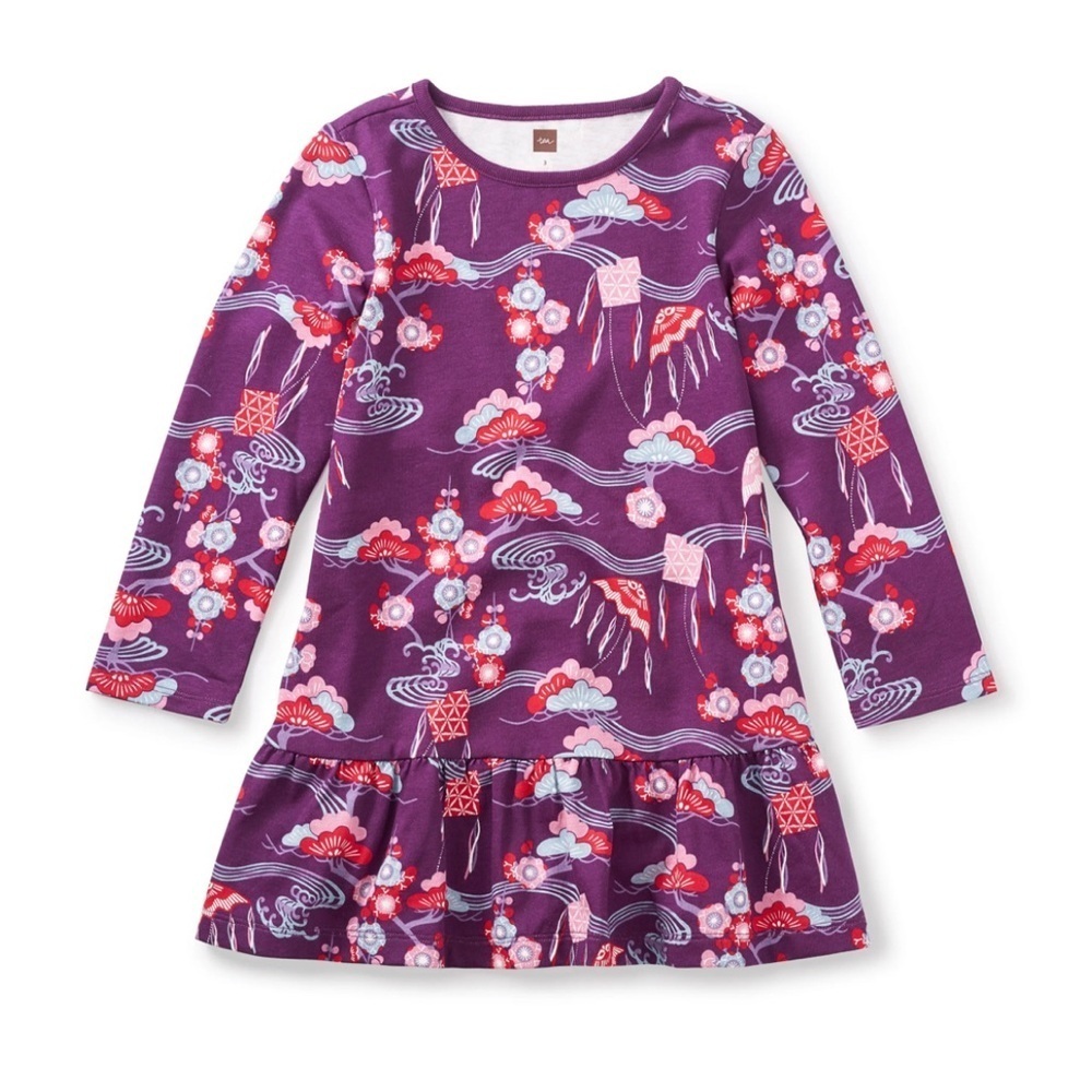 Tea Collection Dress - Floral Kite Long Sleeve Dress - Size 6